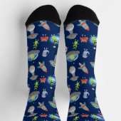 Cute Moderne Buitenaardse Monsters Ruimte Kinderen Sokken (Top)