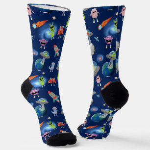 Cute Moderne Buitenaardse Monsters Ruimte Kinderen Sokken