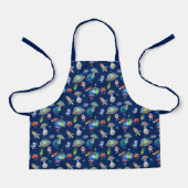 Cute Moderne Buitenaardse Ruimte Kinderen Patroon Schort (Voorkant)
