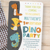 Cute Moderne Dino Dinosaur Kinderverjaardagsfeestj Bedankkaart