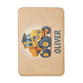 Cute moderne gele bouwtruck badmat (Voorkant Verticaal)