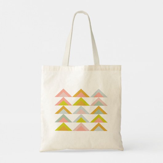 Cute moderne geometrische driehoeken in pasteelkle tote bag (Achterkant)