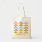 Cute moderne geometrische driehoeken in pasteelkle tote bag (Voorkant)