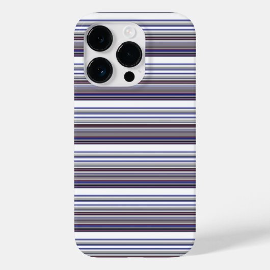 Cute moderne grijs blauwe strepen Case-Mate iPhone case (Achterkant)