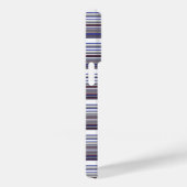 Cute moderne grijs blauwe strepen Case-Mate iPhone case (Achterkant / Rechts)