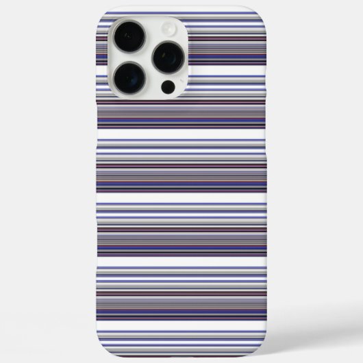 Cute moderne grijs blauwe strepen Case-Mate iPhone case (Achterkant)