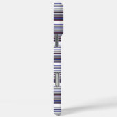 Cute moderne grijs blauwe strepen Case-Mate iPhone case (Achterkant / Rechts)