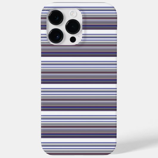 Cute moderne grijsblauwe strepen Case-Mate iPhone case (Achterkant)