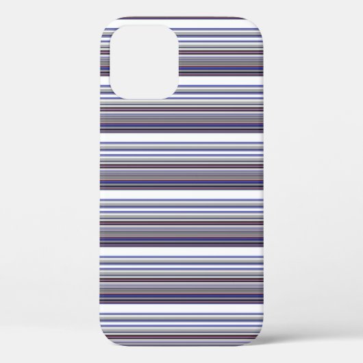 Cute moderne grijsblauwe strepen Case-Mate iPhone case (Achterkant)