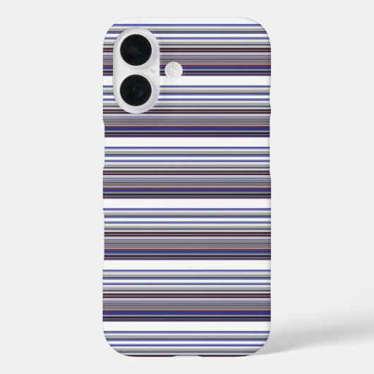 Cute moderne grijsblauwe strepen Case-Mate iPhone case (Achterkant)