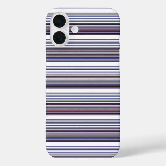 Cute moderne grijsblauwe strepen Case-Mate iPhone case (Achterkant)