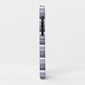 Cute moderne grijsblauwe strepen Case-Mate iPhone case (Achterkant/links)