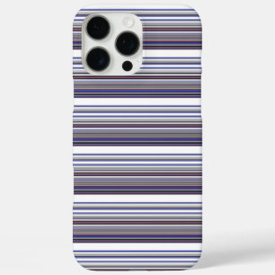 Cute moderne grijze blauwe strepen Case-Mate iPhon iPhone 16 Pro Max Hoesje