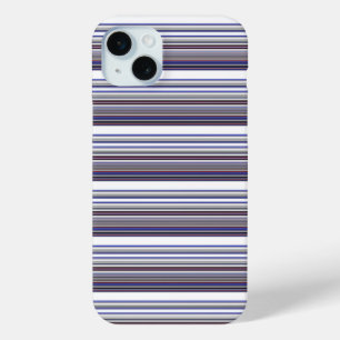 Cute moderne grijze blauwe strepen Case-Mate iPhon iPhone 15 Mini Hoesje