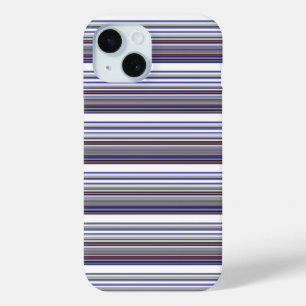Cute moderne grijze blauwe strepen Case-Mate iPhon iPhone 15 Case