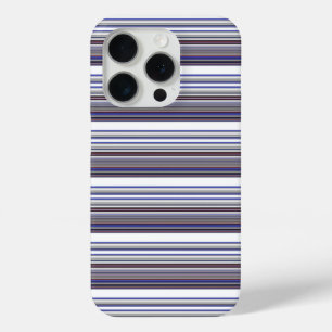 Cute moderne grijze blauwe strepen Case-Mate iPhon iPhone 15 Pro Case