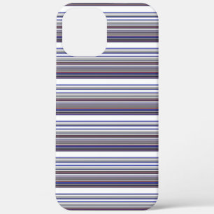 Cute moderne grijze blauwe strepen Case-Mate iPhone case