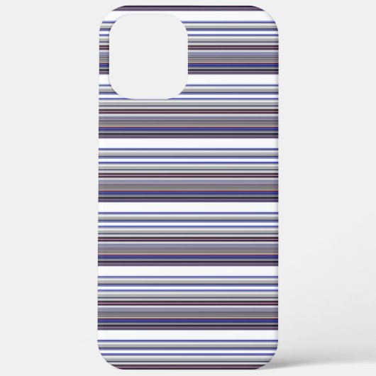 Cute moderne grijze blauwe strepen Case-Mate iPhone case (Achterkant)