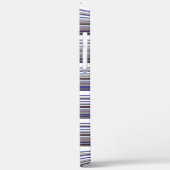 Cute moderne grijze blauwe strepen Case-Mate iPhone case (Achterkant / Links)