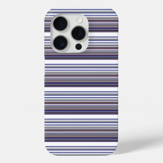 Cute moderne grijze blauwe strepen Case-Mate iPhone case (Achterkant)