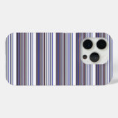 Cute moderne grijze blauwe strepen Case-Mate iPhone case (Achterkant (horizontaal))
