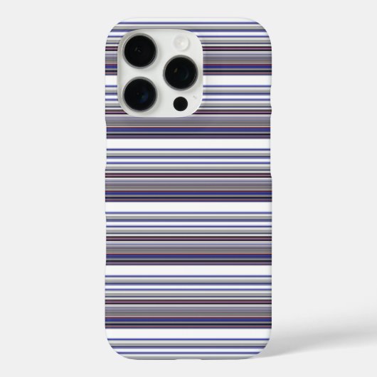 Cute moderne grijze blauwe strepen Case-Mate iPhone case (Achterkant)
