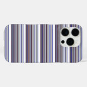 Cute moderne grijze blauwe strepen Case-Mate iPhone case (Achterkant (horizontaal))