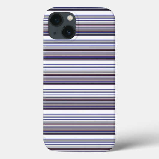Cute moderne grijze blauwe strepen Case-Mate iPhone case (Achterkant)