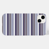 Cute moderne grijze blauwe strepen Case-Mate iPhone case (Achterkant (horizontaal))