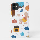 Cute moderne honden patroonhonden Case-Mate iPhone case (Achterkant)
