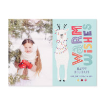 Cute Moderne Kerst Llama Slingerlichten Foto