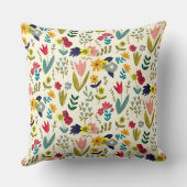 Cute moderne konijn met bloemenkrans gepersonalise kussen (Achterkant)