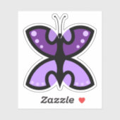 Cute Moderne Paarse Vlinder Grafische Accent Sticker (Vel)