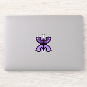 Cute Moderne Paarse Vlinder Grafische Accent Sticker