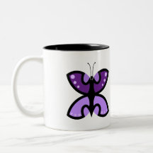 Cute Moderne Paarse Vlinder Grafische Accent