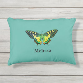 Cute Moderne Photography Butterfly Voeg naam toe Buitenkussen