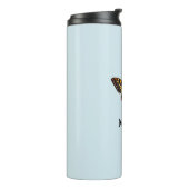 Cute Moderne Photography Butterfly Voeg naam toe Thermosbeker (Gedraaid links)