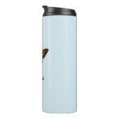 Cute Moderne Photography Butterfly Voeg naam toe Thermosbeker (Geroteerd rechts)