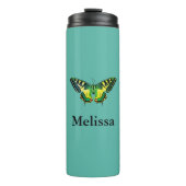 Cute Moderne Photography Butterfly Voeg naam toe Thermosbeker (Voorkant)