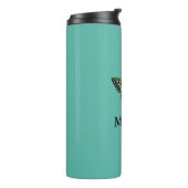 Cute Moderne Photography Butterfly Voeg naam toe Thermosbeker (Gedraaid links)