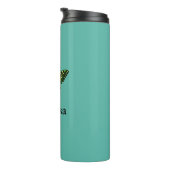 Cute Moderne Photography Butterfly Voeg naam toe Thermosbeker (Geroteerd rechts)