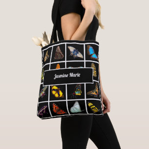 Cute Moderne Photography Butterfly Voeg naam toe Tote Bag