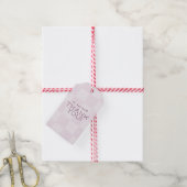 Cute Moderne Roze Geruite Baby Shower Cadeaulabel (Met Touw)