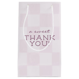 Cute Moderne Roze Geruite Baby Shower Klein Cadeauzakje