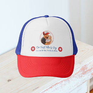 Cute Moderne Simple Papa Baby First Fathers Day Trucker Pet