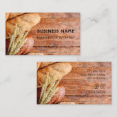 Cute & Moderne Waterverf Brood / Bakery Visitekaartje (Voorkant / Achterkant)