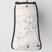 Cute Moeder Baby Bunny Rabbits Golfheadcover (Draai 90)