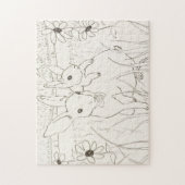 Cute Moeder Baby Bunny Rabbits Legpuzzel (Verticaal)