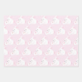 Cute moeder & Baby Girl Bunny | Roze Inpakpapier Vel (Voorkant)