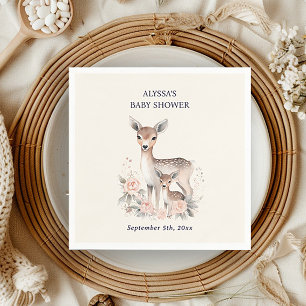 Cute Moeder Baby Herten Baby Meisje Shower Servett Servet